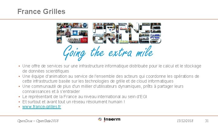 France Grilles • Une offre de services sur une infrastructure informatique distribuée pour le