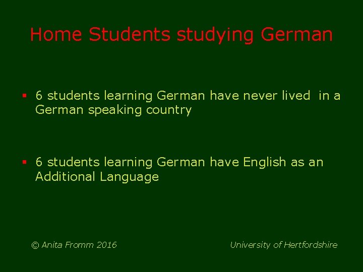 Home Students studying German § 6 students learning German have never lived in a