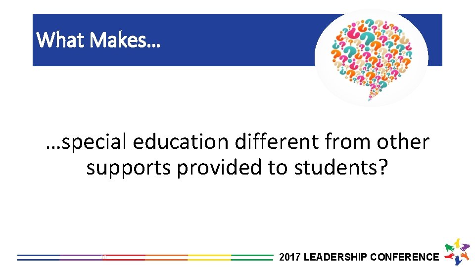 What Makes… …special education different from other supports provided to students? 10 2017 LEADERSHIP