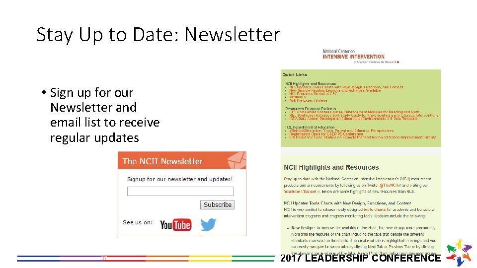 Stay Up to Date: Newsletter • Sign up for our Newsletter and email list