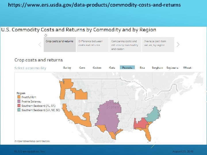 https: //www. ers. usda. gov/data-products/commodity-costs-and-returns RLS Demographics, Inc. August 23, 2018 