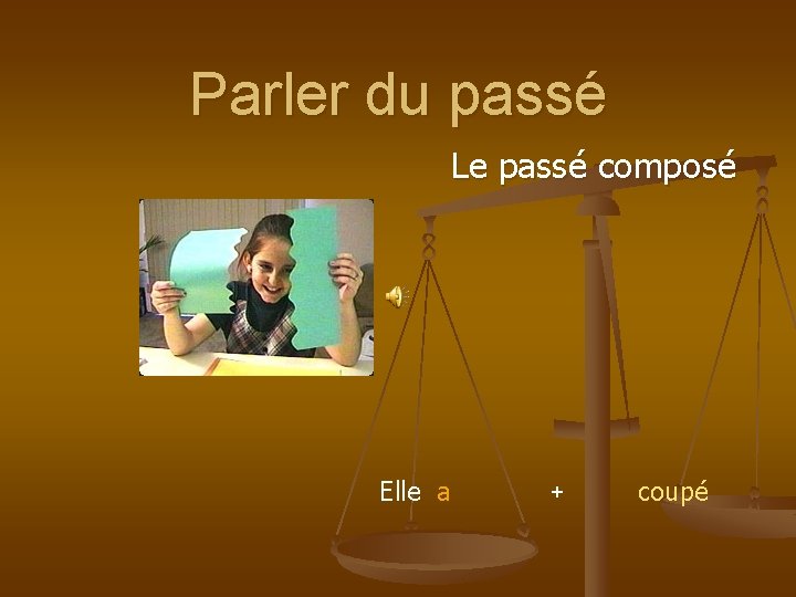 Parler du passé Le passé composé + Elle a coupé 