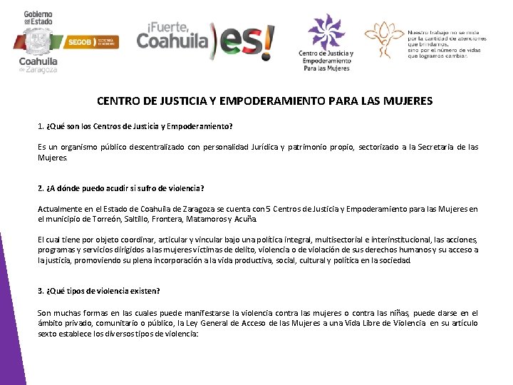 CENTRO DE JUSTICIA Y EMPODERAMIENTO PARA LAS MUJERES
