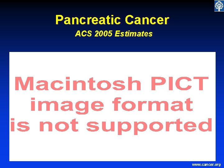 Pancreatic Cancer ACS 2005 Estimates www. cancer. org 