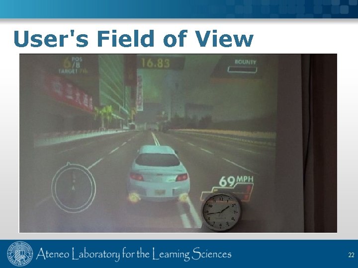 User's Field of View 22 