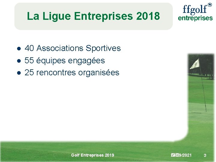 La Ligue Entreprises 2018 l l l 40 Associations Sportives 55 équipes engagées 25