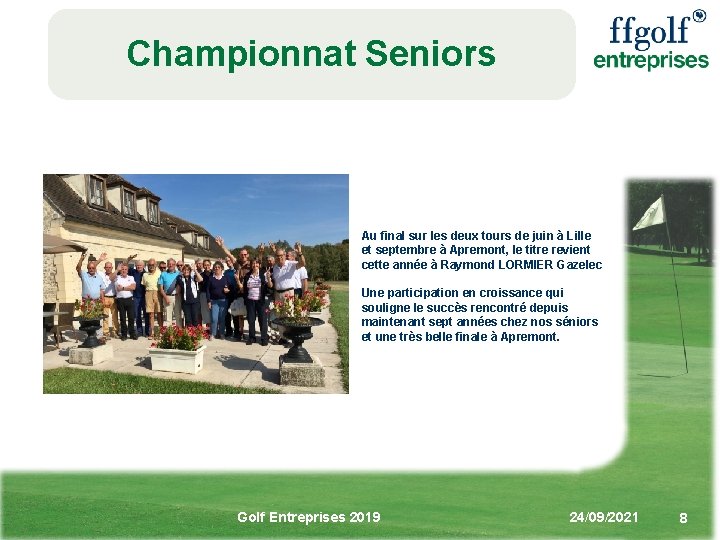 Championnat Seniors Au final sur les deux tours de juin à Lille et septembre