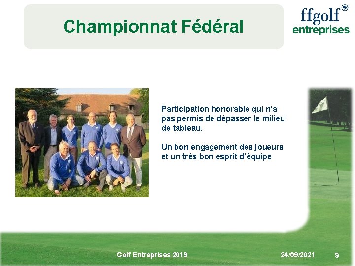 Championnat Fédéral Participation honorable qui n’a pas permis de dépasser le milieu de tableau.