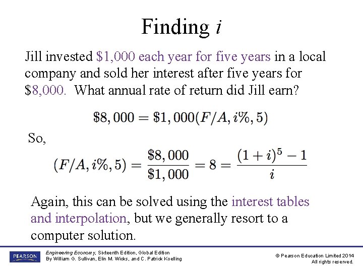 Finding i Jill invested $1, 000 each year for five years in a local