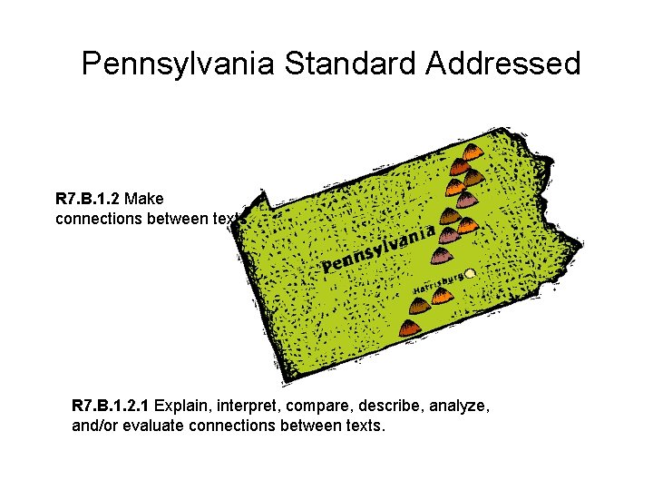 Pennsylvania Standard Addressed R 7. B. 1. 2 Make connections between texts. R 7.