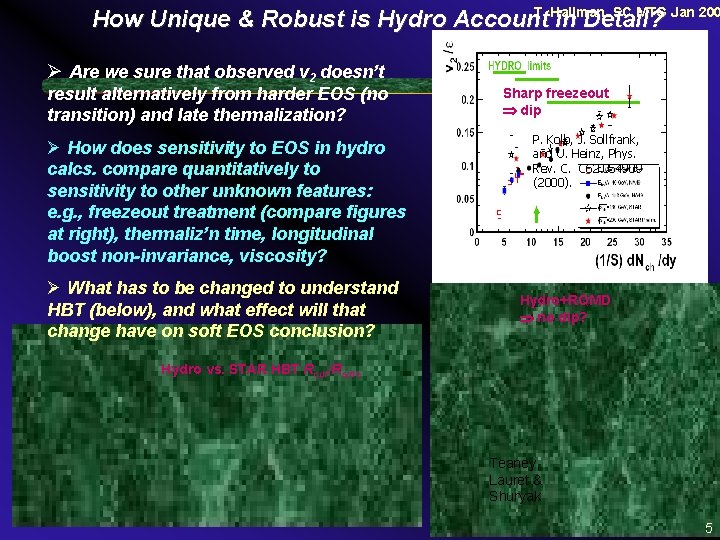 T. Hallman SC MTG Jan 200 How Unique & Robust is Hydro Account in