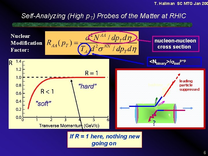 T. Hallman SC MTG Jan 200 Self-Analyzing (High p. T) Probes of the Matter