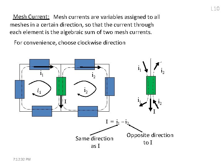 L 10 Mesh Current: Mesh currents are variables assigned to all meshes in a