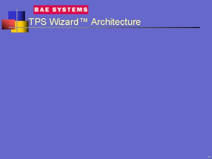 TPS Wizard™ Architecture 4 