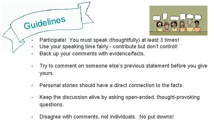 s e n i l e d Gui - Participate! You must speak (thoughtfully)