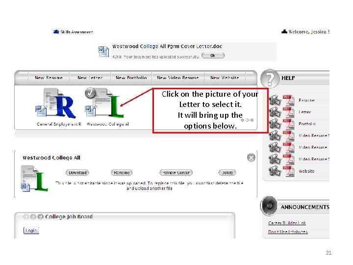 Click on the picture of your Letter to select it. It will bring up