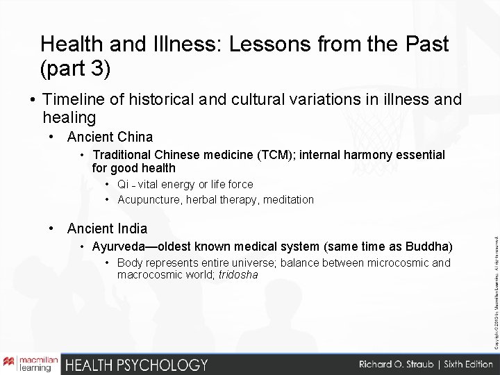 Health and Illness: Lessons from the Past (part 3) • Timeline of historical and