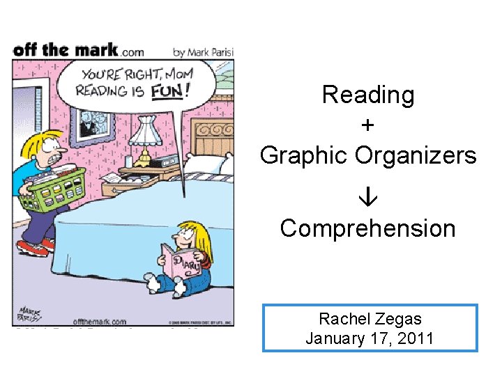 Reading + Graphic Organizers Comprehension Rachel Zegas January 17, 2011 
