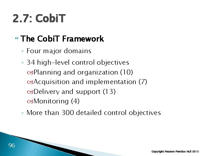 2. 7: Cobi. T The Cobi. T Framework ◦ Four major domains ◦ 34