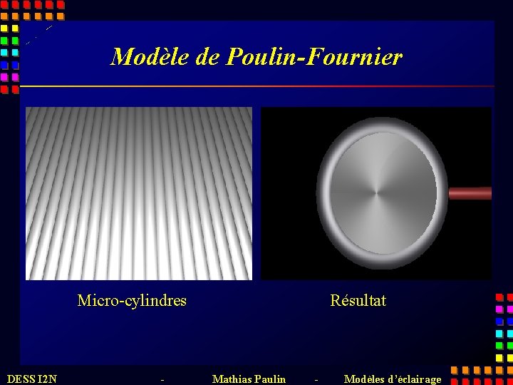 Modèle de Poulin-Fournier Micro-cylindres DESS I 2 N - Résultat Mathias Paulin - Modèles