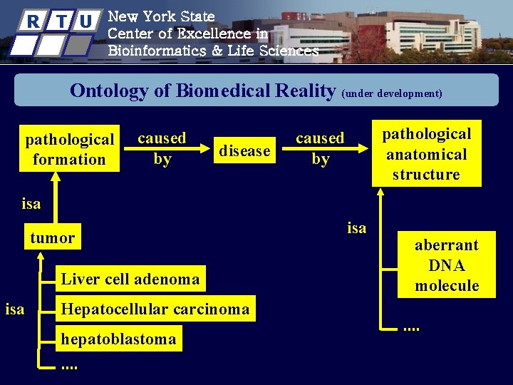 R T U New York State Center of Excellence in Bioinformatics & Life Sciences