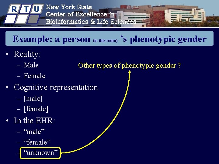 R T U New York State Center of Excellence in Bioinformatics & Life Sciences