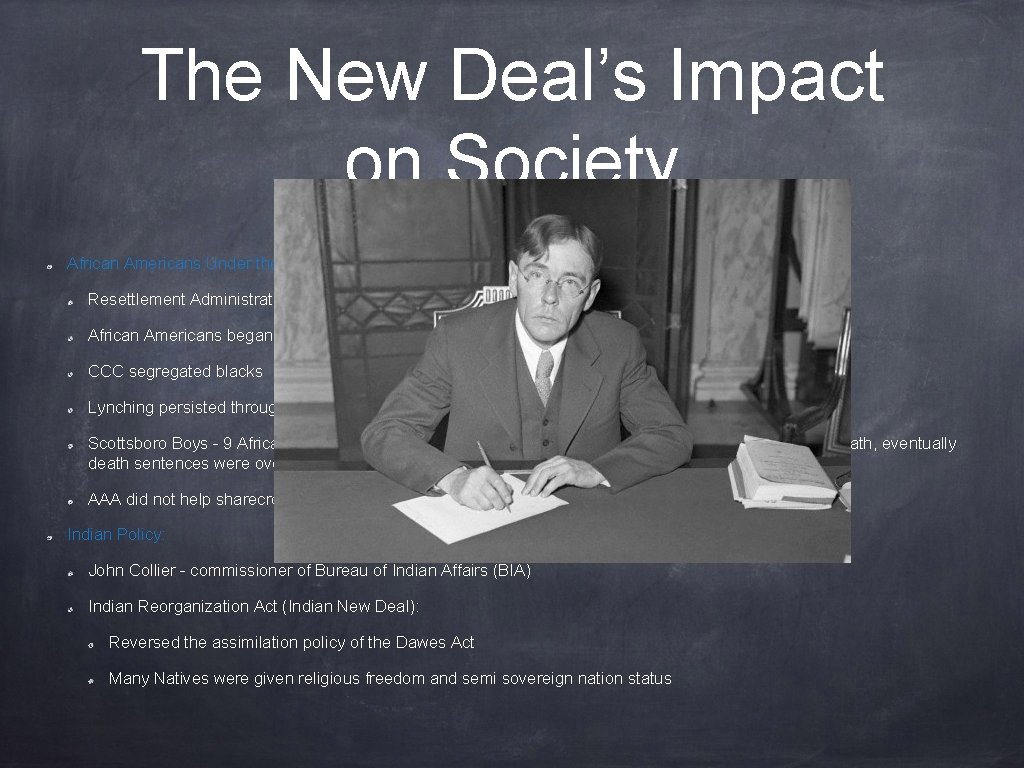 The New Deal’s Impact on Society African Americans Under the New Deal: Resettlement Administration