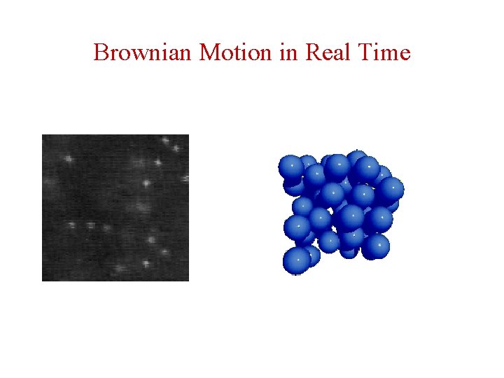 Brownian Motion in Real Time 