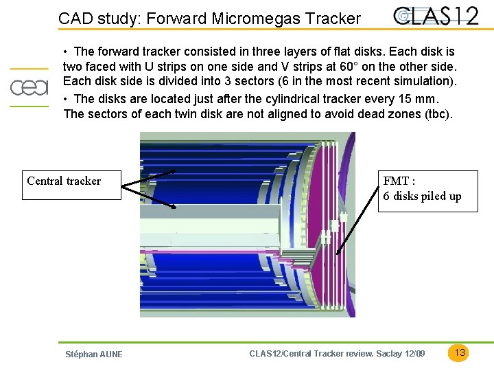 CAD study: Forward Micromegas Tracker • The forward tracker consisted in three layers of