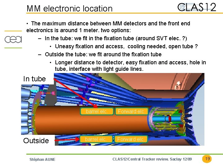MM electronic location • The maximum distance between MM detectors and the front end
