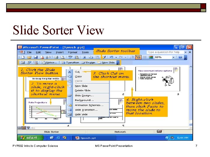Slide Sorter View PYP 002 Intro. to Computer Science MS Power. Point Presentation 7