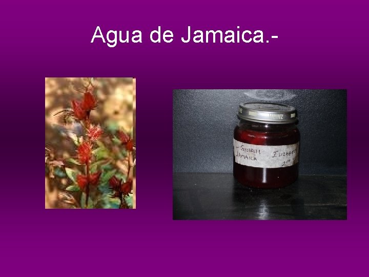Agua de Jamaica. - 