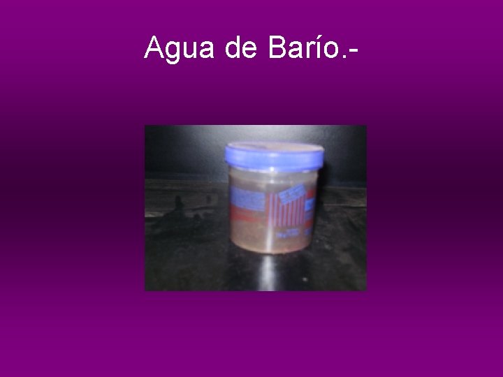 Agua de Barío. - 