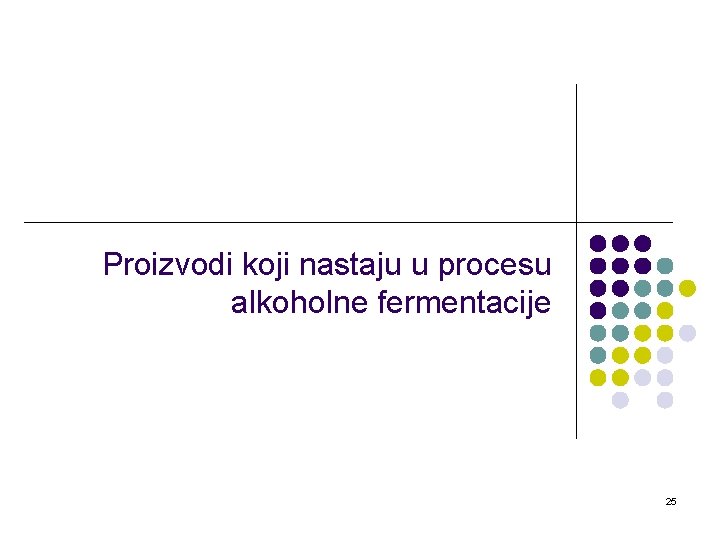 Proizvodi koji nastaju u procesu alkoholne fermentacije 25 