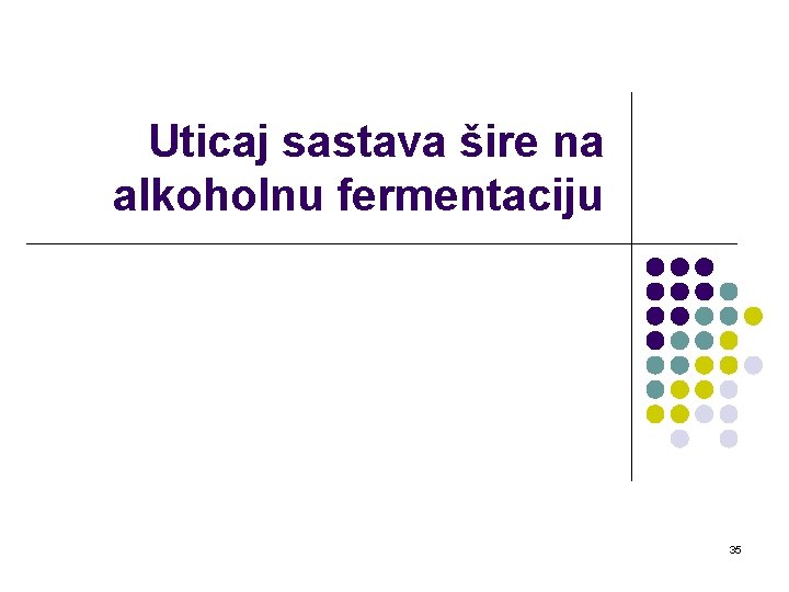 Uticaj sastava šire na alkoholnu fermentaciju 35 