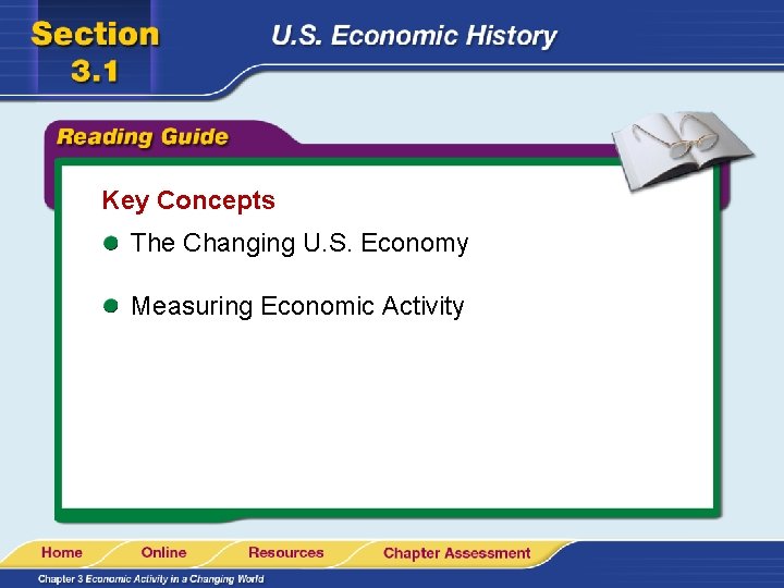 Key Concepts The Changing U. S. Economy Measuring Economic Activity 