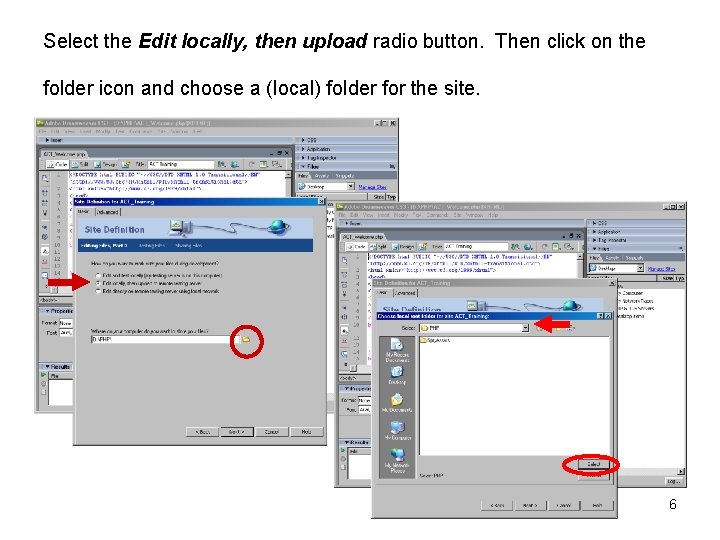 Select the Edit locally, then upload radio button. Then click on the folder icon