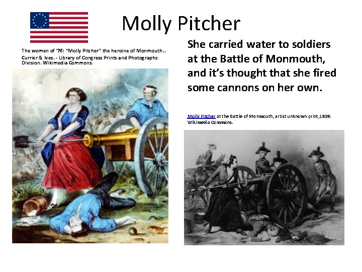 Molly Pitcher The women of '76: "Molly Pitcher" the heroine of Monmouth… Currier &