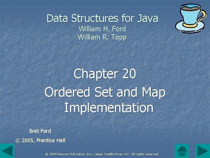Data Structures for Java William H. Ford William R. Topp Chapter 20 Ordered Set