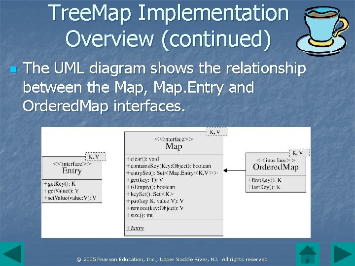Tree. Map Implementation Overview (continued) n The UML diagram shows the relationship between the