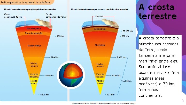 A crosta terrestre é a primeira das camadas da Terra, sendo também a menor A crosta terrestre é a primeira das camadas da Terra, sendo também a menor
