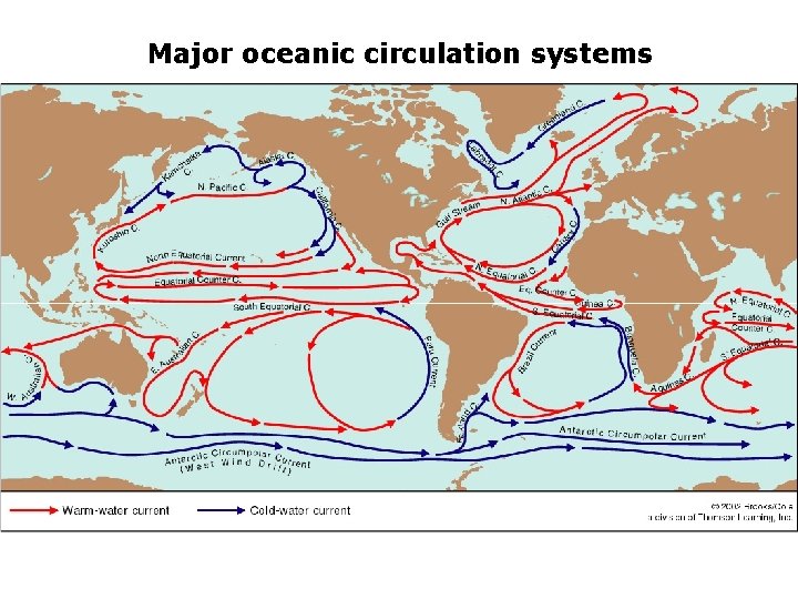 Major oceanic circulation systems 