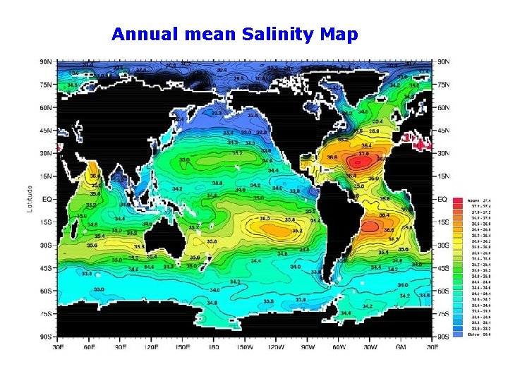 Annual mean Salinity Map 