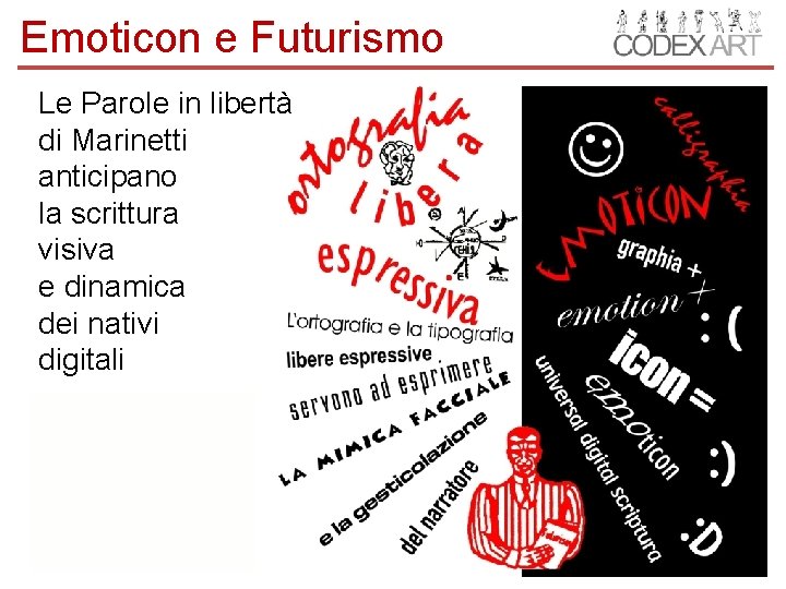 Emoticon e Futurismo Le Parole in libertà di Marinetti anticipano la scrittura visiva e