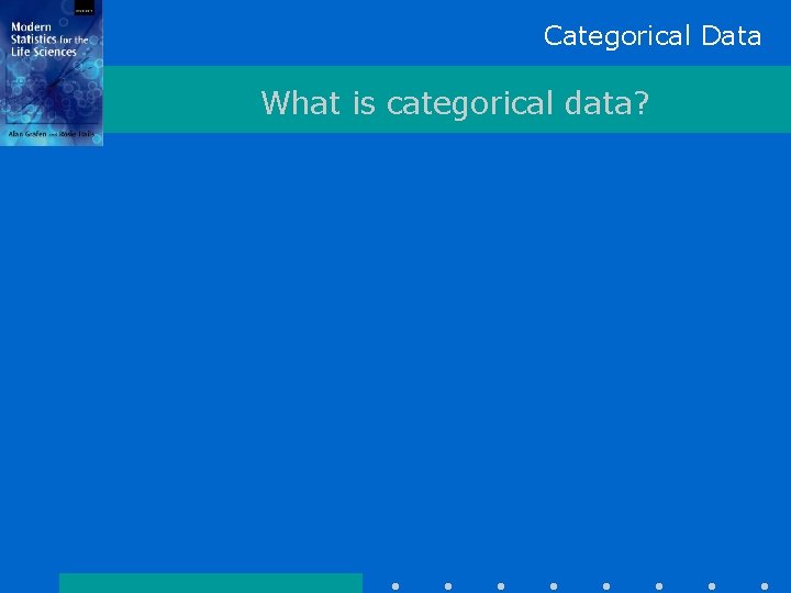 Categorical Data What is categorical data? 