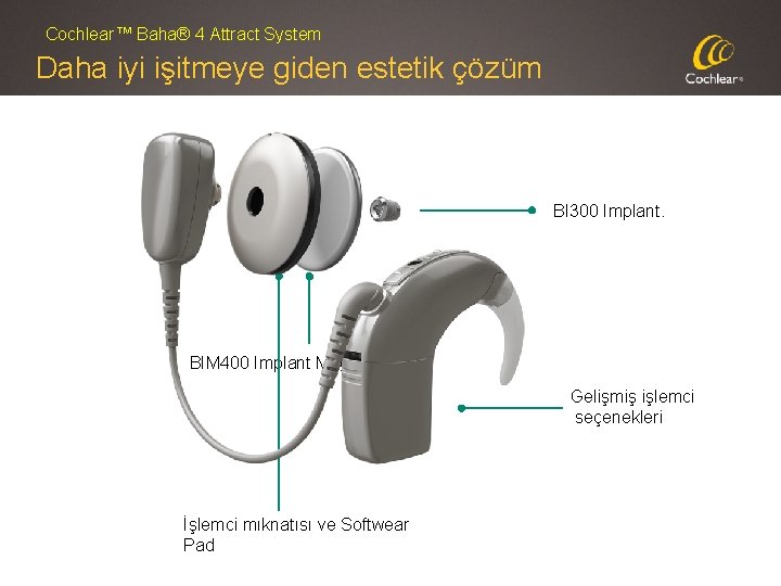 Cochlear™ Baha® 4 Attract System Daha iyi işitmeye giden estetik çözüm BI 300 Implant.