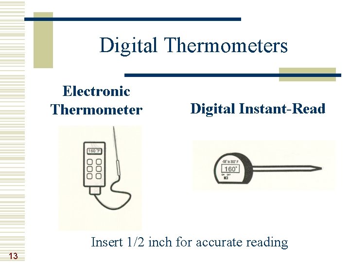 Digital Thermometers Electronic Thermometer Digital Instant-Read Insert 1/2 inch for accurate reading 13 