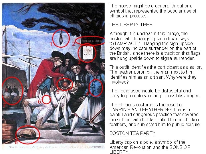 The noose might be a general threat or a symbol that represented the popular