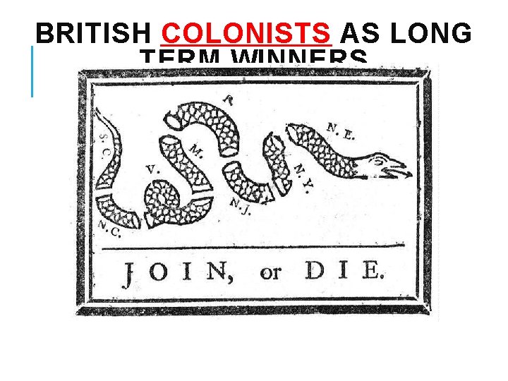 BRITISH COLONISTS AS LONG TERM WINNERS 