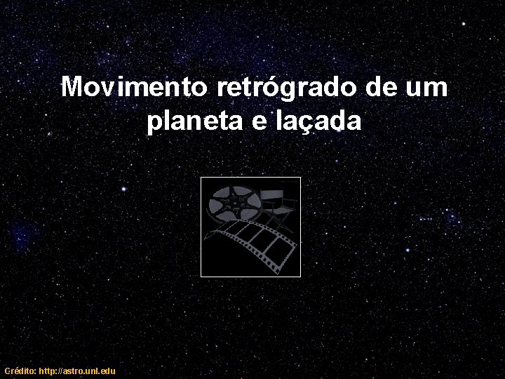 Movimento retrógrado de um planeta e laçada Crédito: http: //astro. unl. edu 